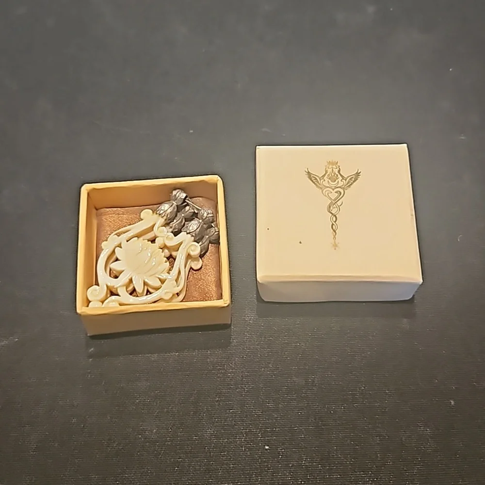 Liquid Fire MantraLotus Earrings - Picture 3 of 5